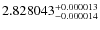 $2.828043^{\rm +0.000013}_{-0.000014}$