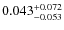 $0.043^{\rm +0.072}_{-0.053}$