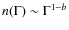 $n(\Gamma)\sim \Gamma^{1-b}$