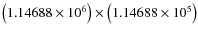 $\left(1.14688 \times 10^{6}\right) \times \left(1.14688 \times 10^{5}\right)$