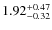 $1.92^{\rm +0.47}_{-0.32}$