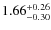 $1.66_{-0.30}^{\rm +0.26}$