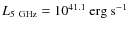 $L_{\rm 5~GHz}=10^{41.1}~\rm erg~s^{-1}$