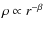 $\rho \propto r^{-\beta}$