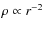 $\rho \propto r^{-2}$