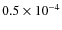 $0.5\times 10^{-4}$