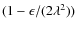 $(1-\epsilon/(2\lambda^2))$