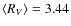 $\langle R_V\rangle = 3.44$