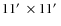 $11\hbox{$^\prime$ }\times11\hbox{$^\prime$ }$