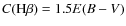 $C({\rm H}\beta) = 1.5 E(B-V)$