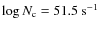 $\log N_{\rm c}=51.5~{\rm s}^{-1}$