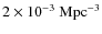$ 2 \times 10^{-3} ~ {\rm Mpc}^{-3}$