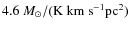 $4.6~M_\odot/(\rm K\ \rm km\ \rm s^{-1} \rm pc^2) $