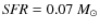 ${\it SFR}= 0.07~M_{\odot}$