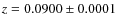 $z=0.0900\pm 0.0001$