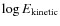 $\log{E_{\rm kinetic}}$
