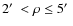 $2\hbox{$^\prime$ }< \rho \le 5\hbox{$^\prime$ }$