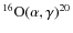 $^{16}{\rm O}(\alpha,\gamma)^{20}$