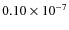 $0.10\times 10^{-7}$
