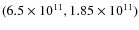 $(6.5\times
10^{11},1.85\times 10^{11})$
