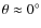 $\theta \approx 0^{\circ }$
