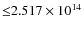 ${\leq } 2.517\times 10^{14}$