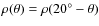 $\rho(\theta)=\rho(20^\circ-\theta)$