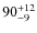 $\rm 90^{+12}_{-9}$