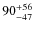 $\rm 90^{+56}_{-47}$