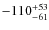 $\rm -110^{+53}_{-61}$
