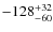 $\rm -128^{+32}_{-60}$