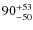 $\rm 90^{+53}_{-50}$