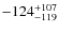 $\rm -124^{+107}_{-119}$
