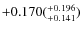 $\rm +0.170(^{+0.196}_{+0.141})$
