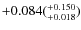 $\rm +0.084(^{+0.150}_{+0.018})$