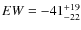 $EW =\rm -41^{+19}_{-22}$