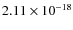 $2.11 \times 10^{-18}$