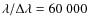 $\lambda/\Delta \lambda = 60~000$