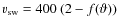 $v_{\rm sw}=400~(2-f(\vartheta))$