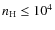 $n_{\rm H} \leq 10^4$