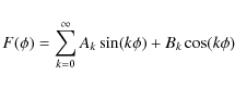 \begin{displaymath}F(\phi) = \sum \limits_{k=0}^{\infty} A_{k} \sin (k \phi) + B_{k} \cos (k \phi)
\end{displaymath}