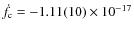 $\dot{f}_{\rm c} = - 1.11(10) \times 10^{-17}$