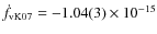 $\dot{f}_{\rm vK07} = -1.04(3) \times 10^{-15}$