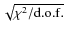 $\sqrt {\chi ^{2}/{\rm d.o.f.}}$
