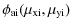 $\displaystyle \phi_{\rm ai}(\mu_{\rm xi},\mu_{\rm yi})$