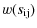 $\displaystyle w(s_{\rm ij})$