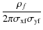 $\displaystyle {\rho_f \over 2\pi\sigma_{\rm xf} \sigma_{\rm yf}}$