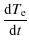 $\displaystyle \frac{{\rm d}T_{\rm e}}{{\rm d}t}$