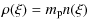 $\displaystyle \rho(\xi)=m_{\rm p} n(\xi)$