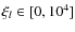 $\xi_l\in[0,10^4]$